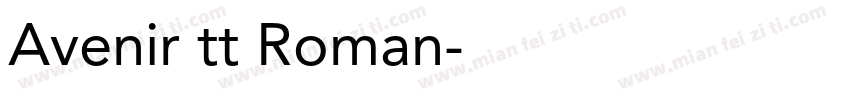 Avenir tt Roman字体转换